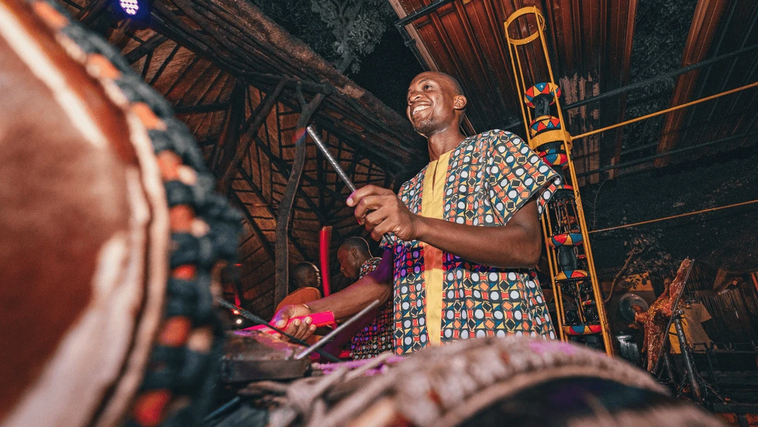 Boma dinner drum show Victoria Falls traditional music performance cultural experience