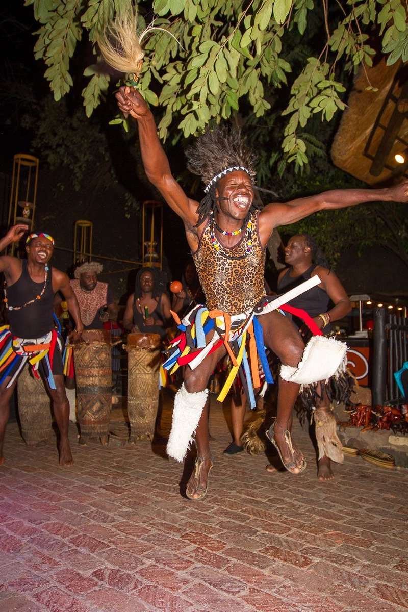 Boma dinner dance performance Victoria Falls traditional African entertainment cultural experience