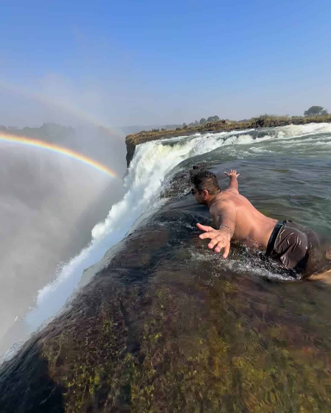 Devil's Pool Victoria Falls Livingstone Island natural infinity pool edge swim experience