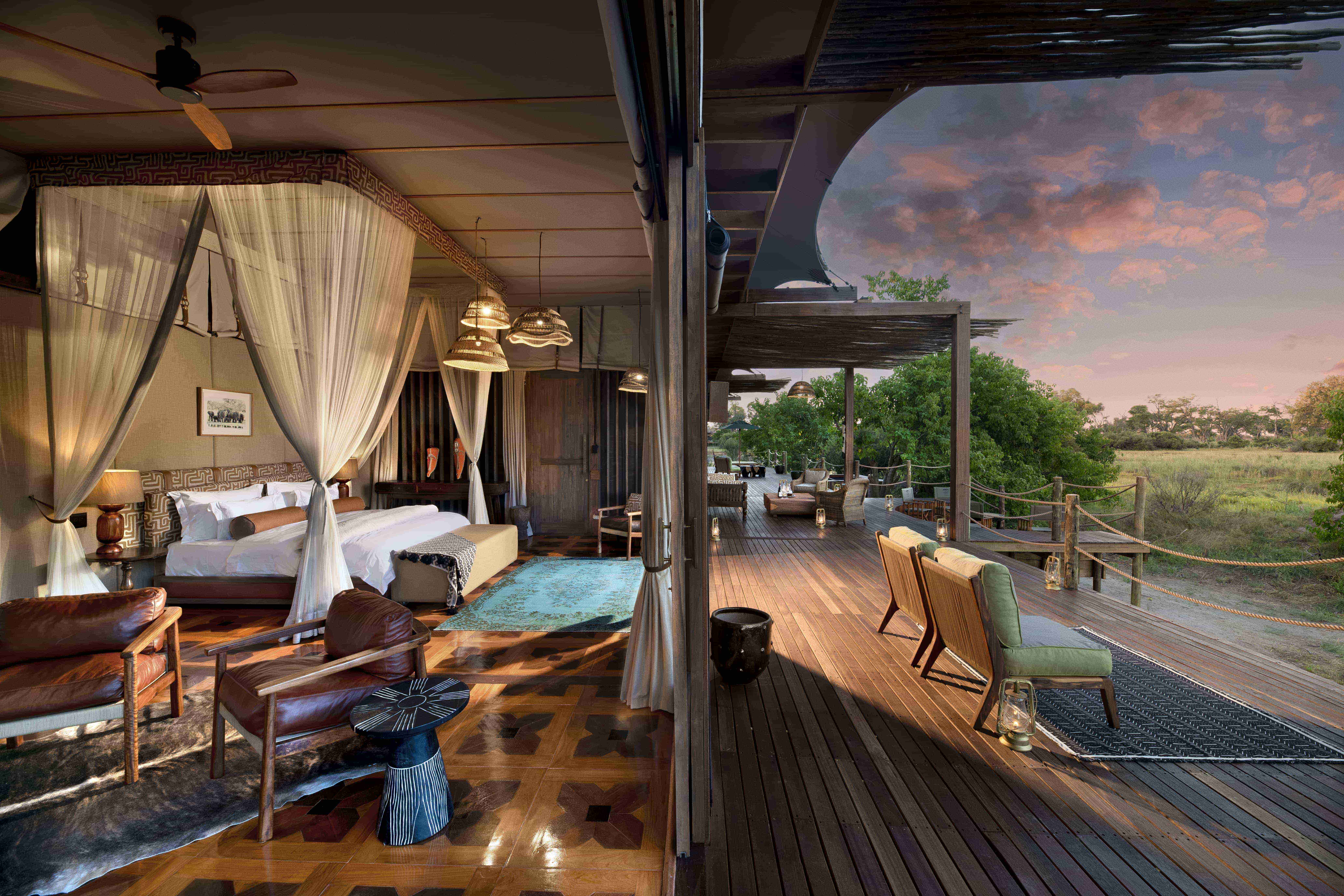 Okavango Delta Botswana safari camp luxury accommodation Victoria Falls tours