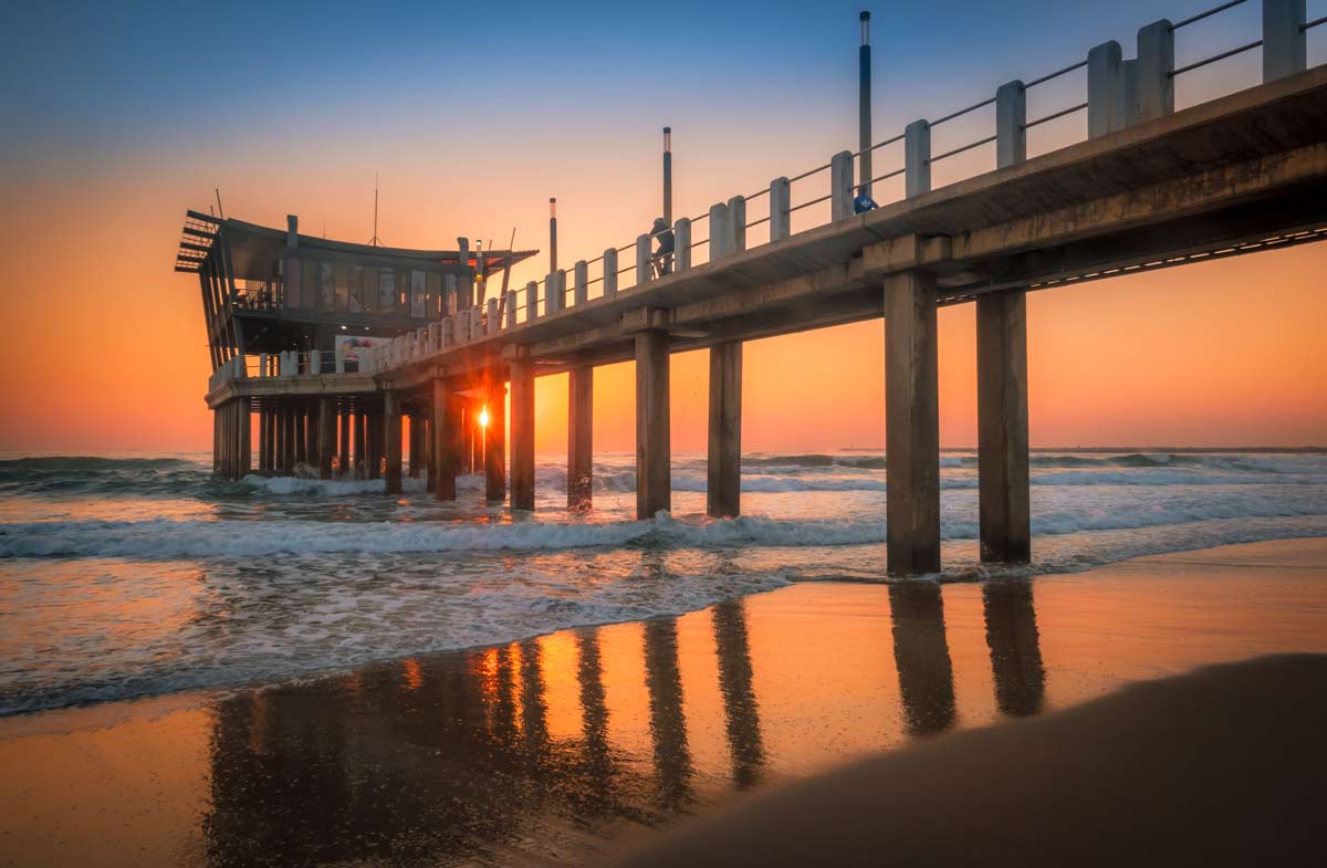 Durban coastline, one of the available South Africa departure cities