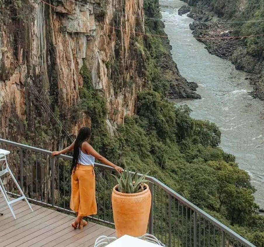 Victoria Falls Zambia side guided tour Knife Edge Bridge Eastern Cataract Livingstone