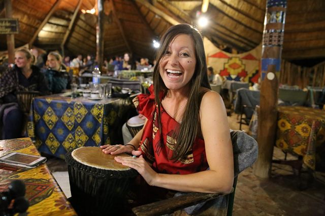 BOMA Dinner & Drum Show at Victoria Falls, Zimbabwe, featuring traditional African cuisine, vibrant drumming performances, and cultural entertainment in an authentic setting